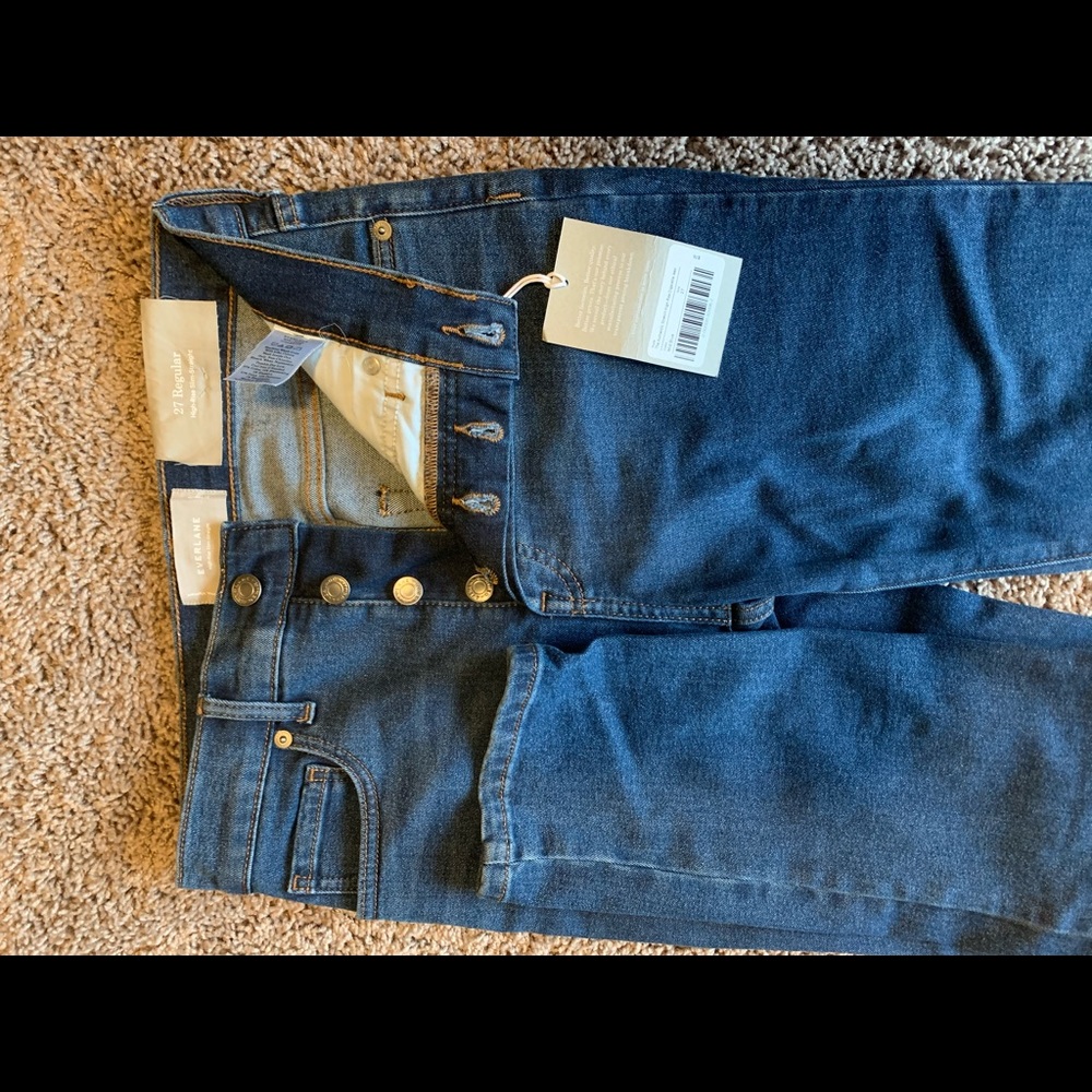 Everlane high rise slim straight jean